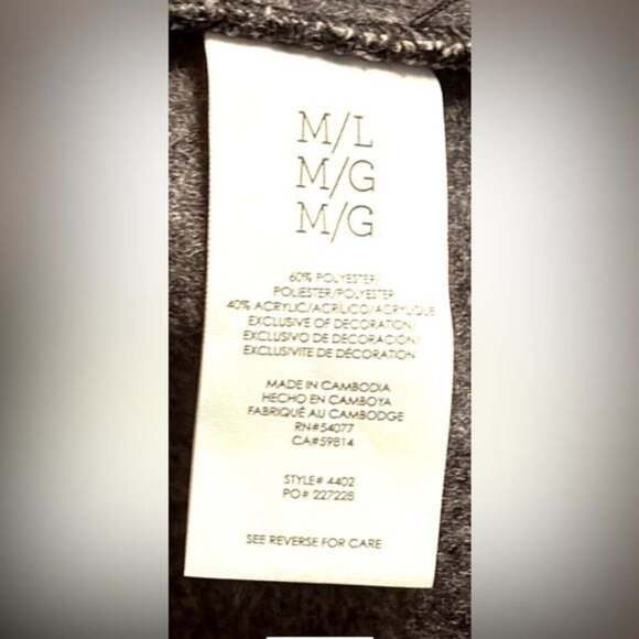 CAbi Womens Gray Black Novel Open Front Vest Long Duster Size M/L Herringbone - Picture 8 of 9